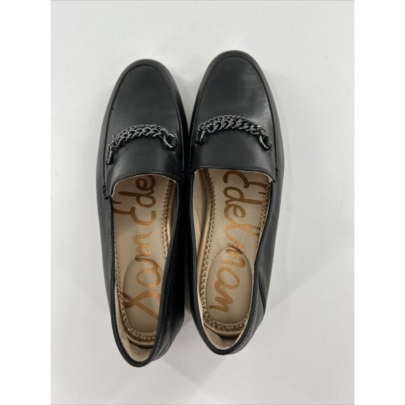 Sam Edelman Black Loafers Slip‎ On Leather LORENZO Womes 6.5 - Picture 5 of 7